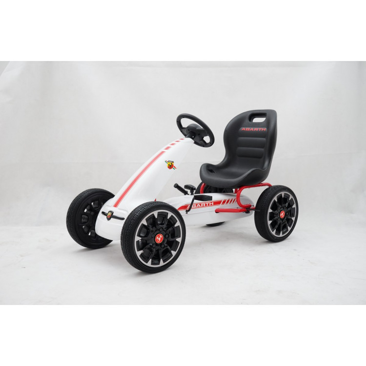 Šľapacia kára Abarth - biela